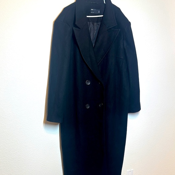 ASOS Curve Jackets & Blazers - ASOS CURVE Double Breasted Coat Size 22 Black